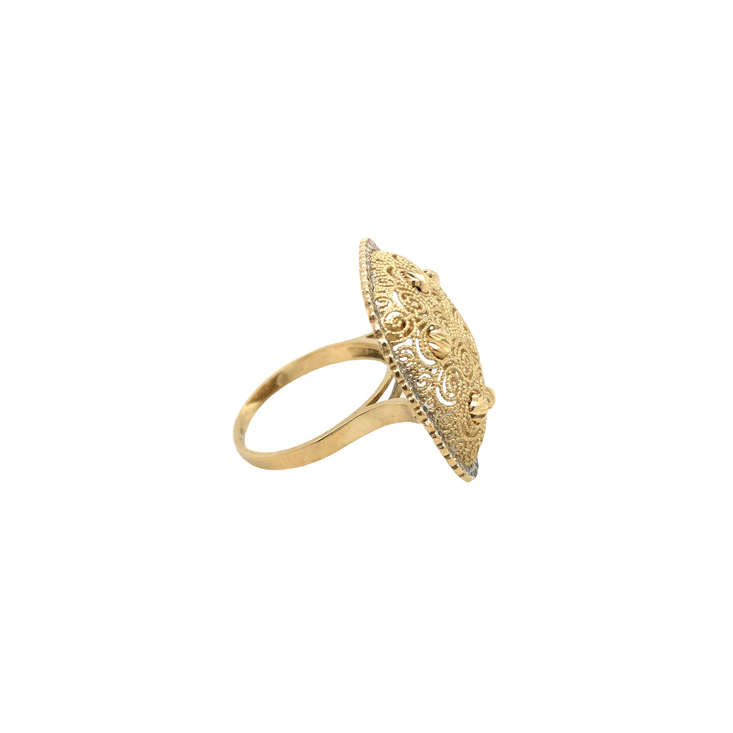 Ring Gold 585 / 14k Damenring Glassteine Goldring Gr.55 Nr. 5191