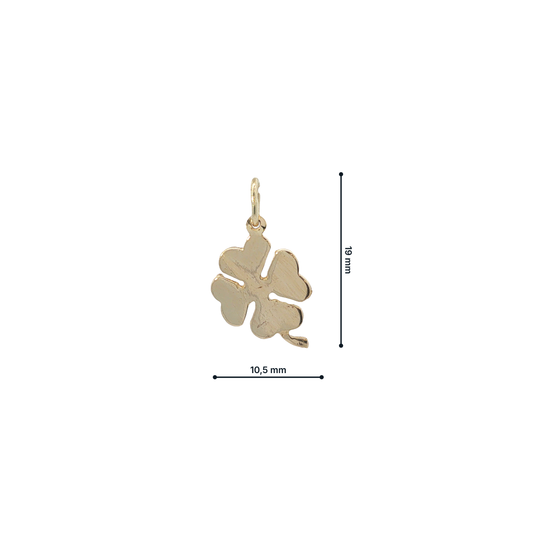 Anhänger "Kleeblatt" Gelbgold 333 / 8 Karat L. 19 mm Nr. 7142