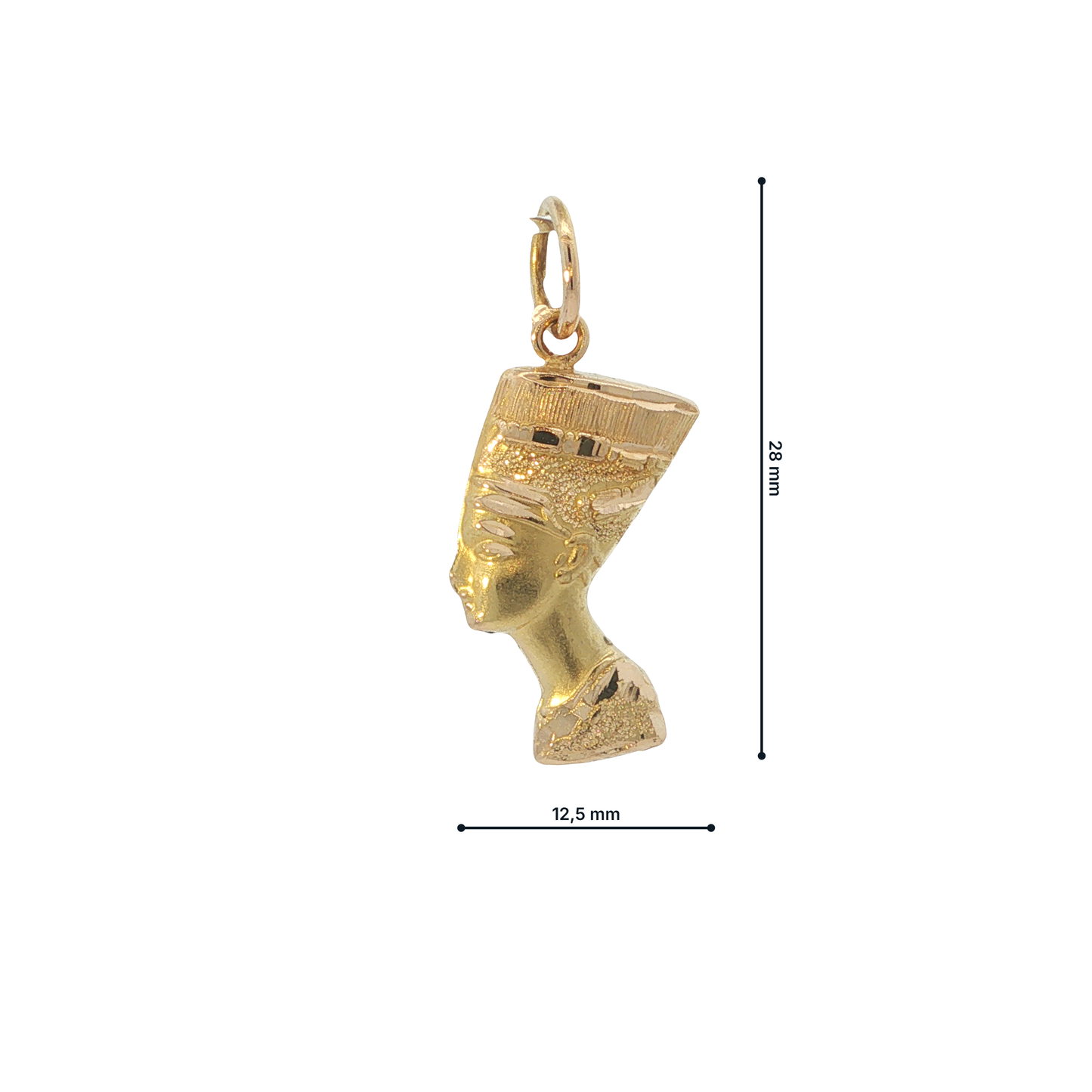 Nofretete-Büste Anhänger aus Gelbgold L: 28 mm Nr. 7204