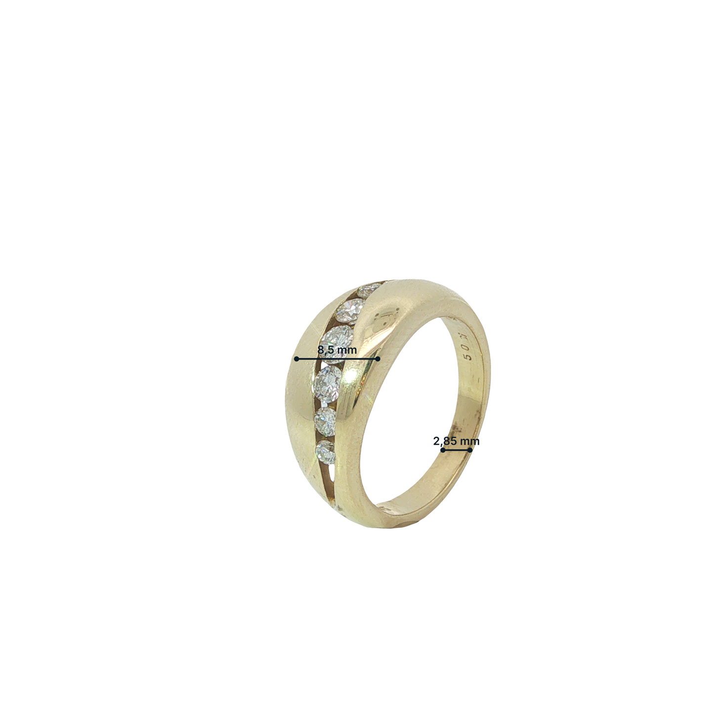 Ring Gelbgold 585 / 14 Karat mit Brill. Gr. 52,5 Nr. 7215