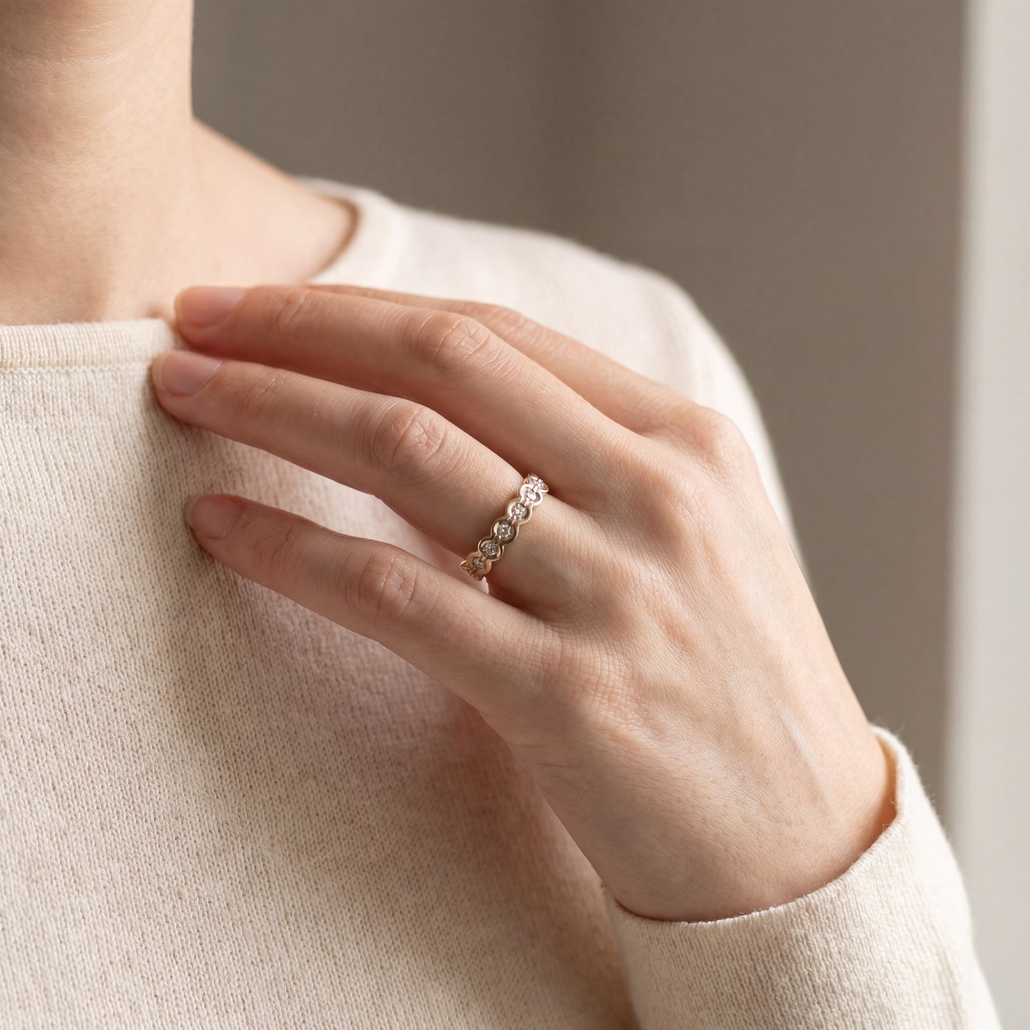 Ring Gelbgold 585 / 14 Karat mit Brill. Gr. 60 Nr. 6903