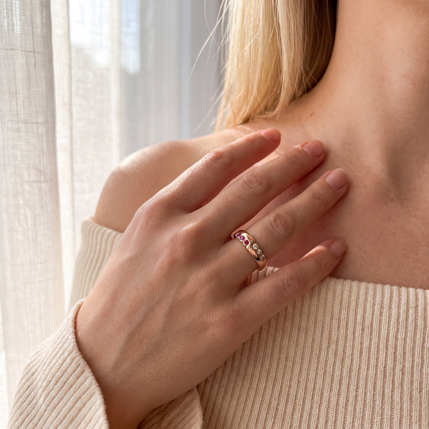 Ring Roségold 583 / 14 Karat Gr. 55 Nr. 7115