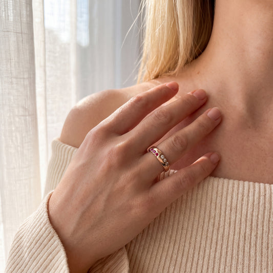 Ring Roségold 583 / 14 Karat Gr. 55 Nr. 7115