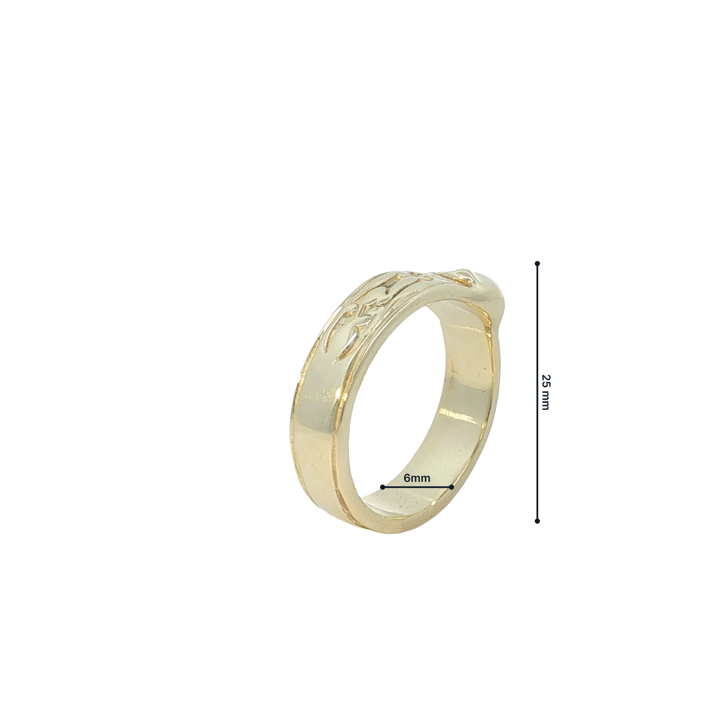 Ring Handarbeit "Totenkopf" Gelbgold 585 / 14 Karat Gr. 59 Nr. 7106