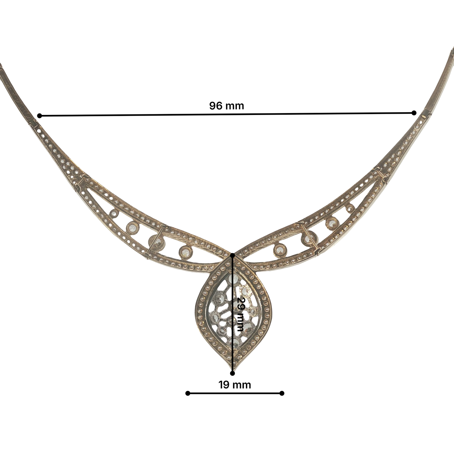 Collier Bicolor 585 / 14 Karat mit Zirkonia L. ca. 46 cm Nr. 7062