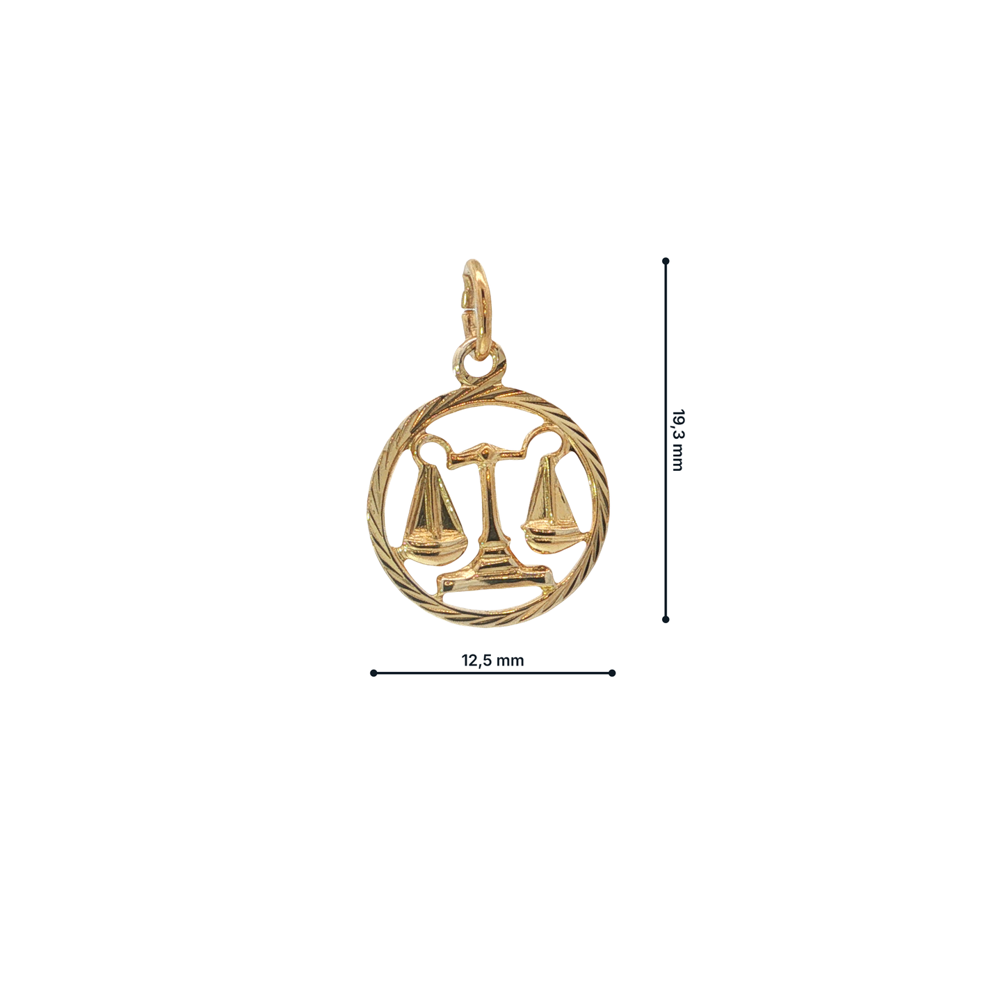 Anhänger "Waage" Gelbgold 333 / 8 Karat L: 19,3 mm Nr. 7223