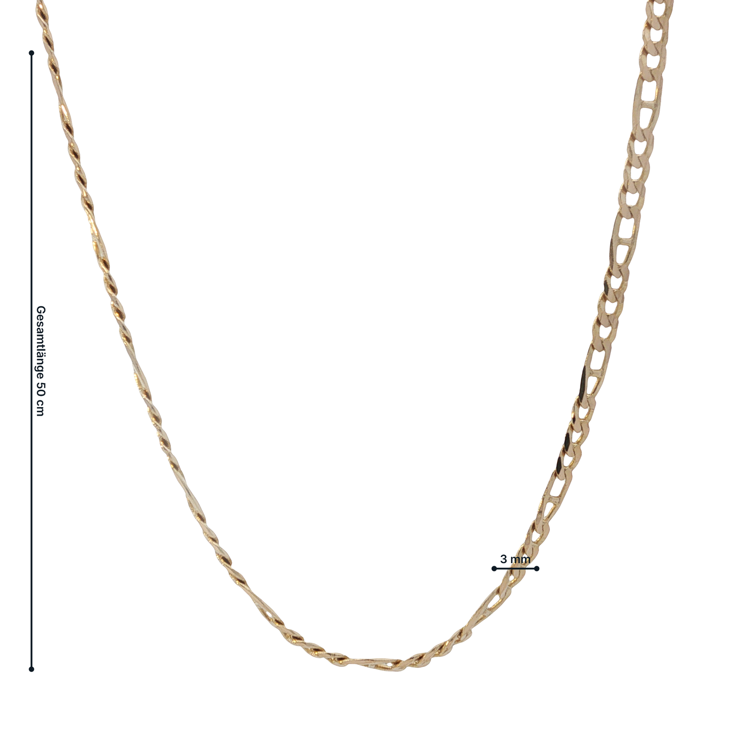 Kette Gelbgold 333 / 8 Karat L: 50cm Nr. 7169