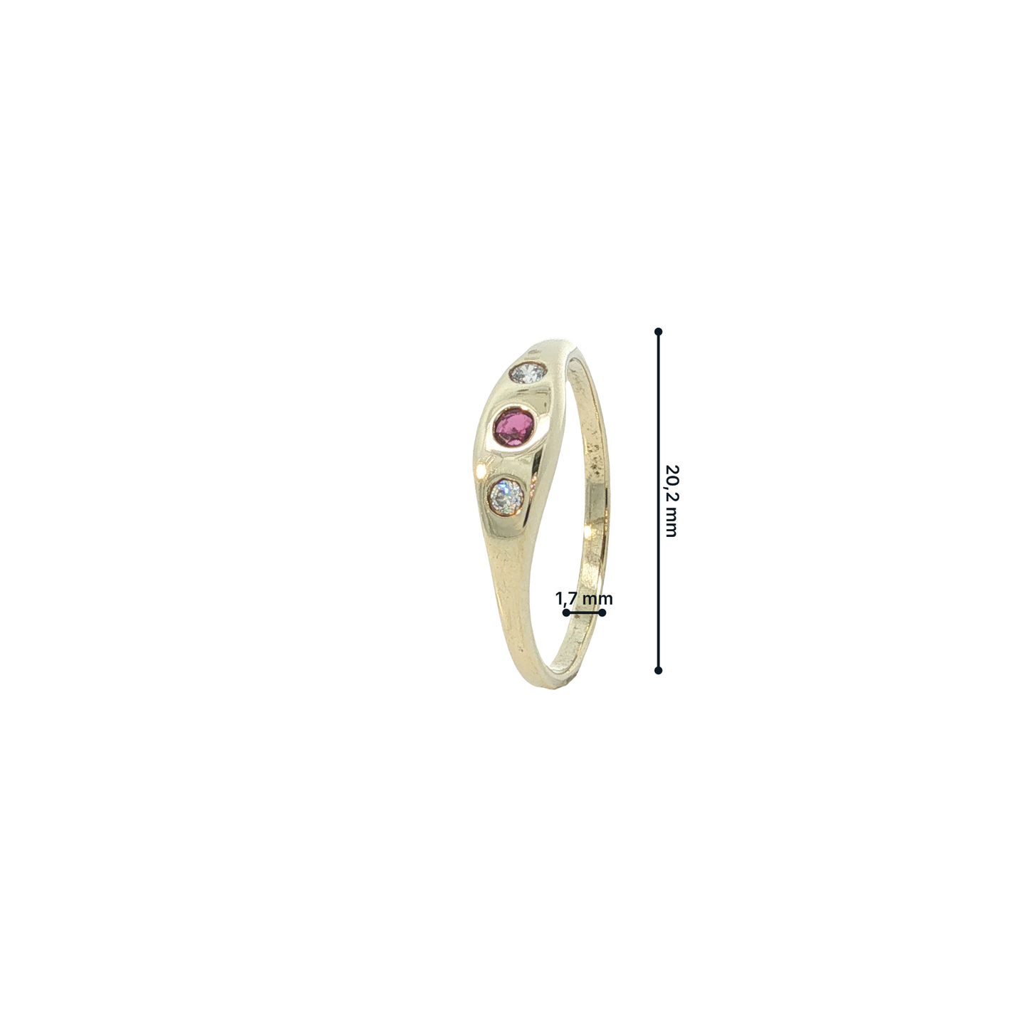 Ring Gelbgold 333 / 8 Karat Gr. 53 Nr. 7153