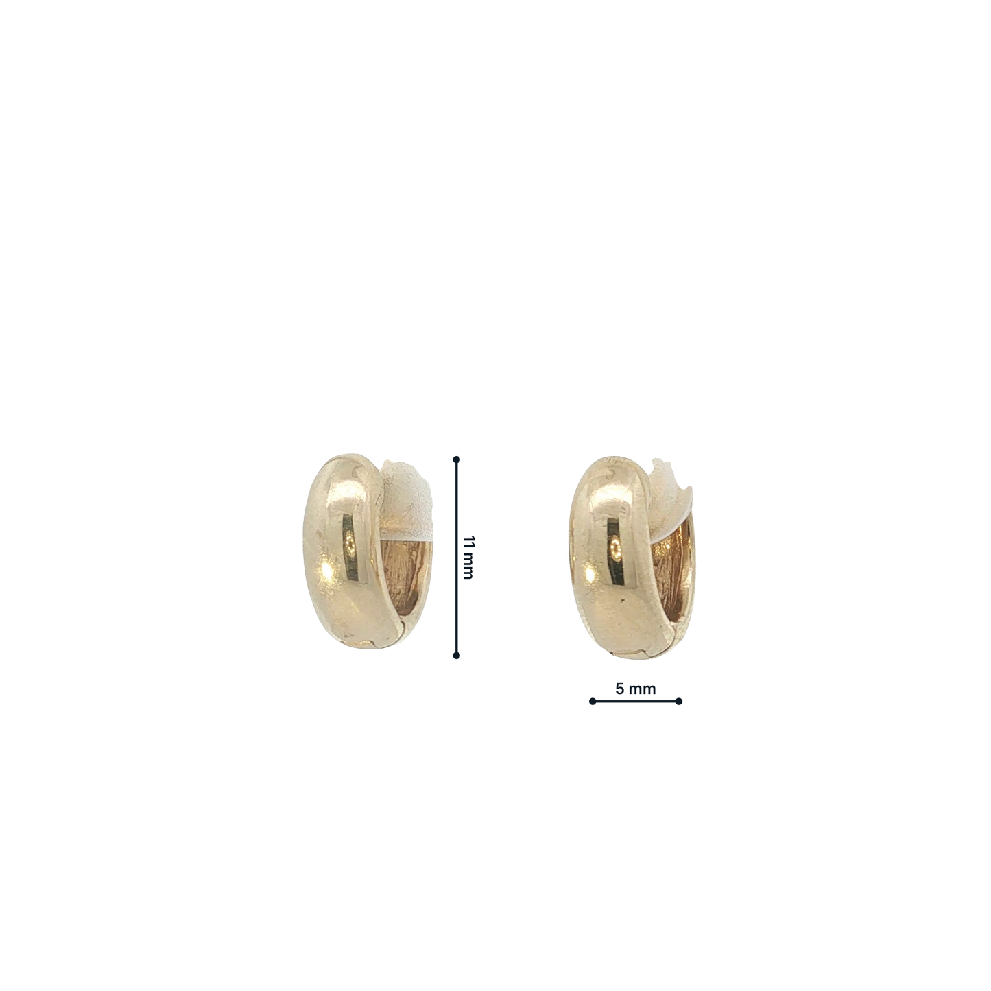 P. Creolen Gelbgold  585 / 14 Karat L: 11 mm Nr. 7087