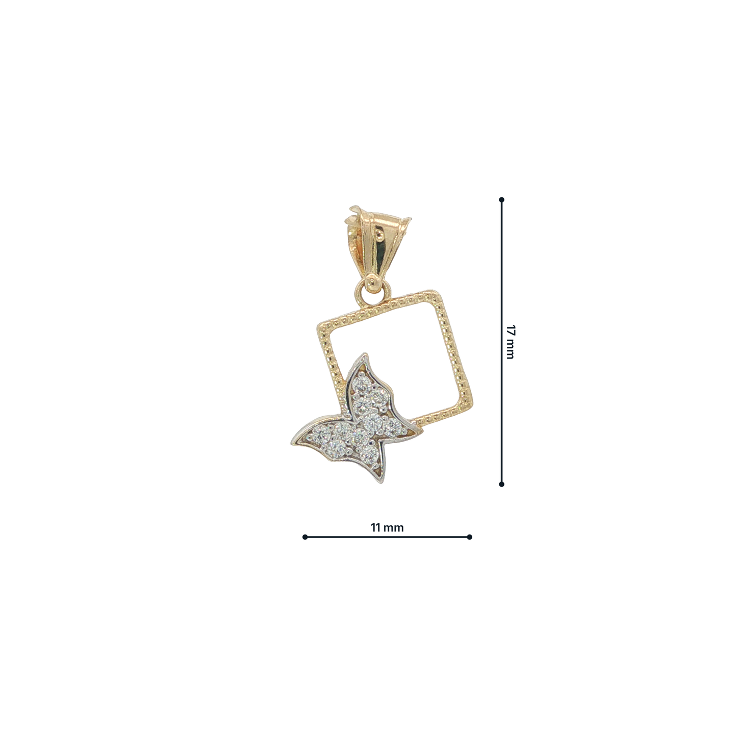 Anhänger "Schmetterling" Gelbgold 585 / 14 Karat L: 17 mm Nr. 7247