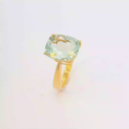 Ring Gelbgold 750 / 18 Karat mit Aquamarin Gr. 57,5 Nr. 6745