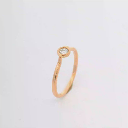Ring Roségold 585 / 14 Karat mit Brillant Gr. 53 Nr. 6729