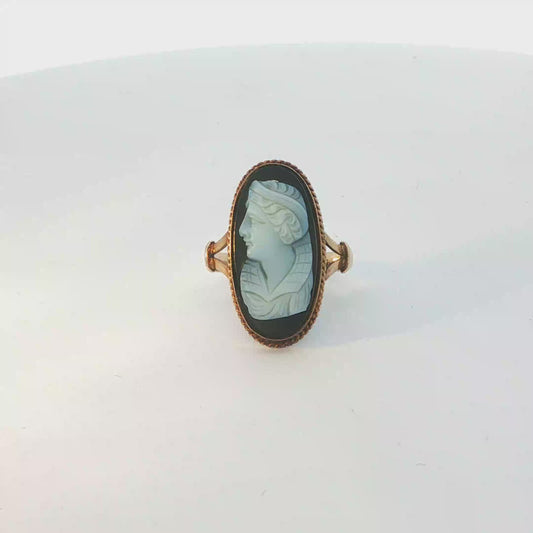 Ring "Art Déco" Gelbgold 585 / 14 Karat Gr. 59 Nr. 7084