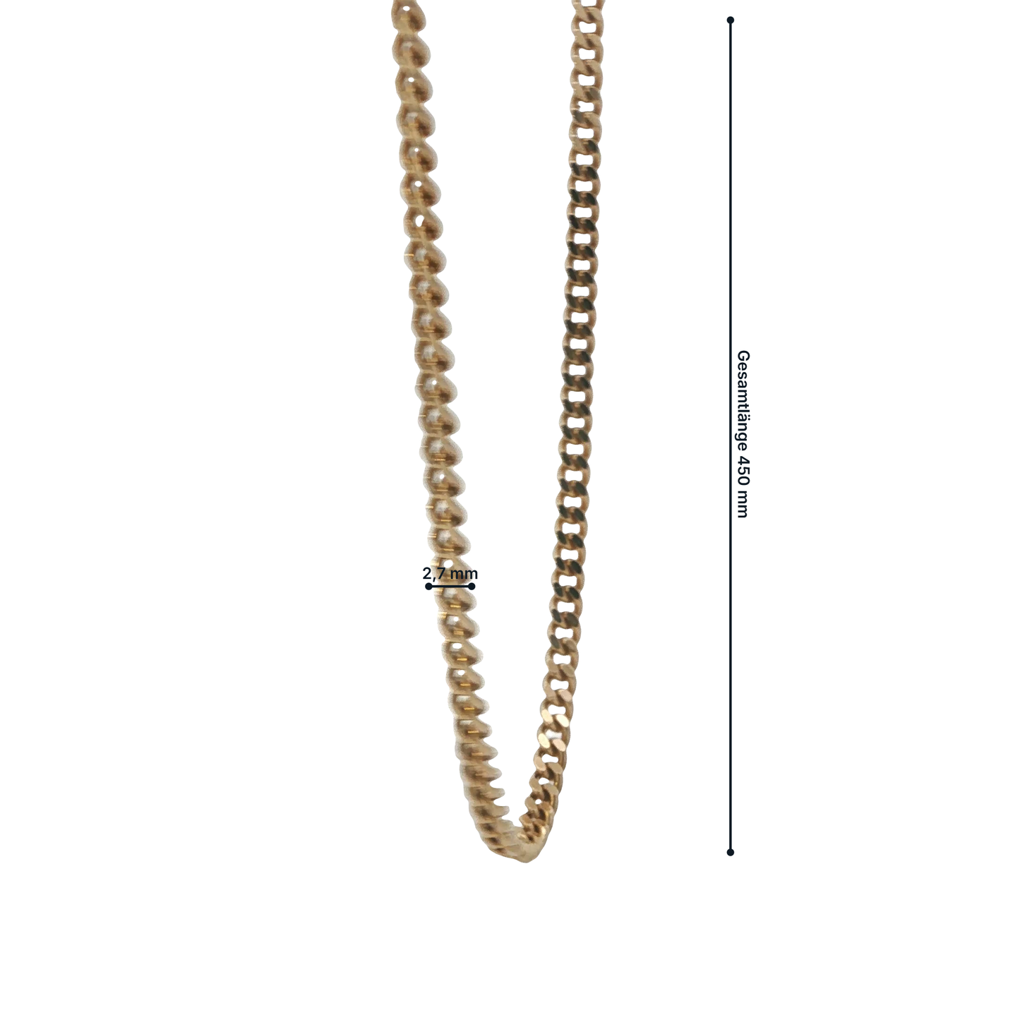 Kette Gelbgold 585 / 14 Karat L: 45 cm Nr. 7026