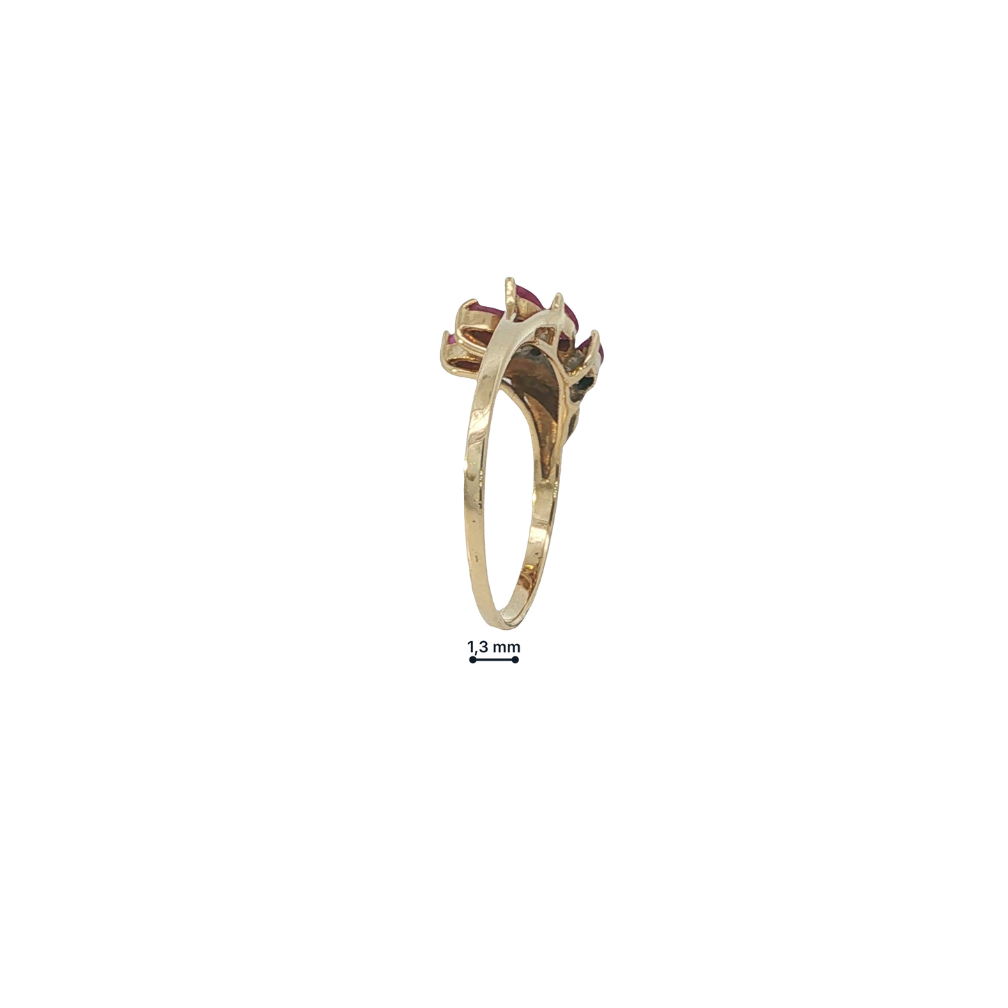 Ring Gelbgold 750 / 18 Karat mir Diamanten Gr. 53 Nr. 6887