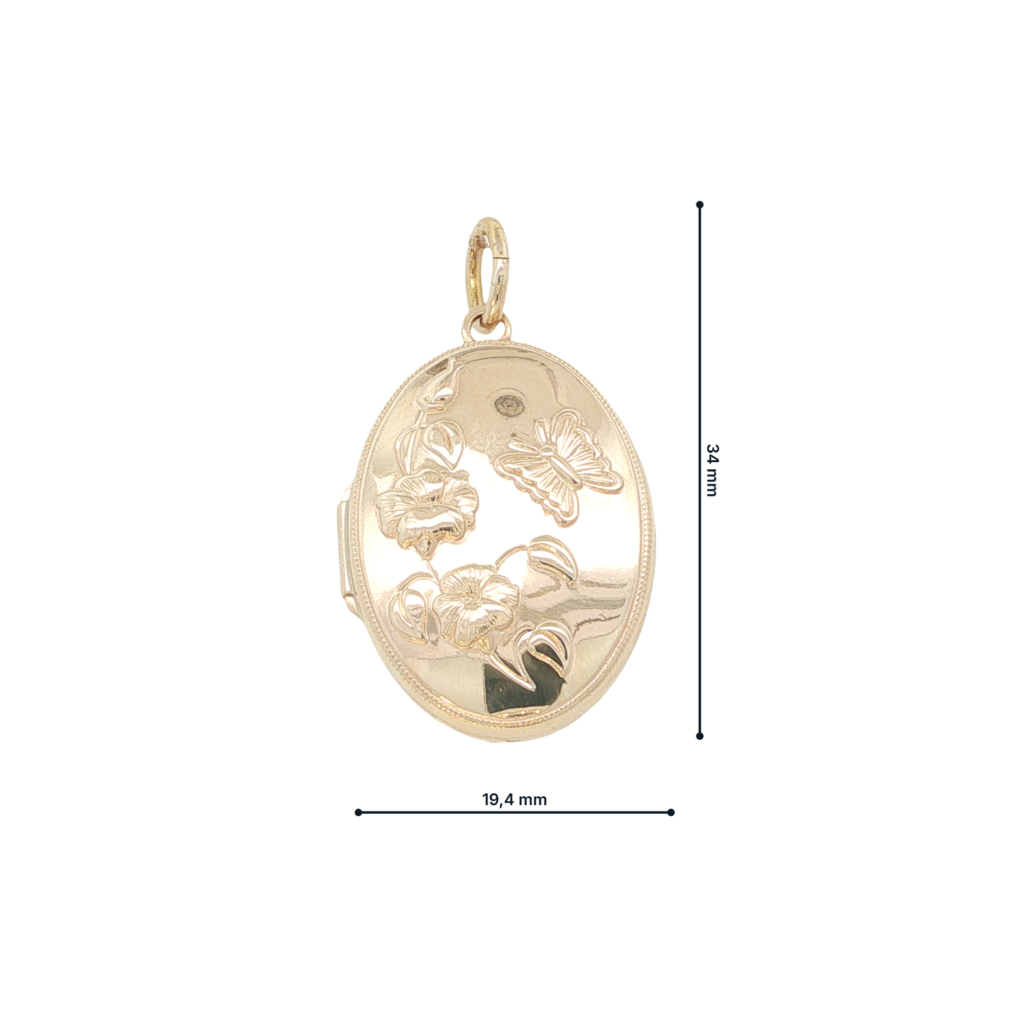 Anhänger "Medaillon" Gelbgold 375 / 9 Karat L: 34 mm Nr. 7202