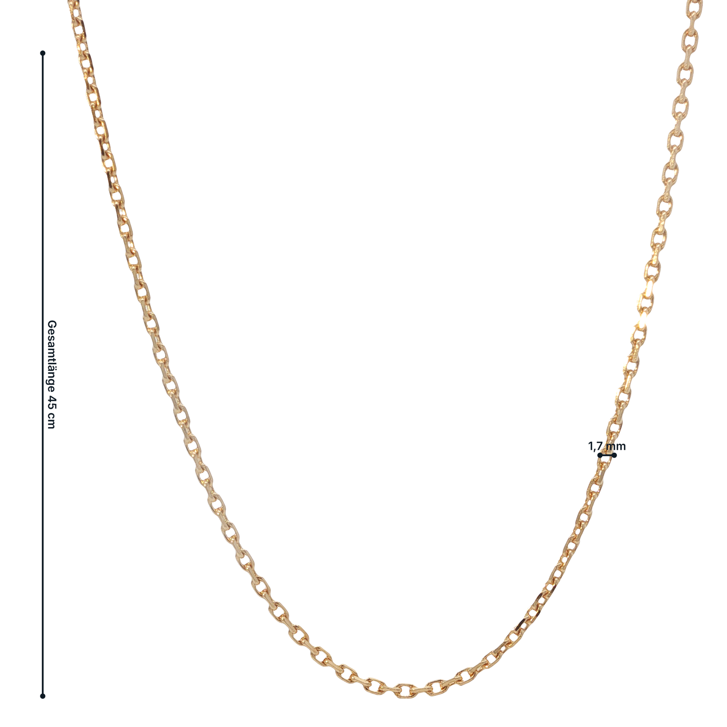 Kette Gelbgold 750 / 18 Karat L: 45 cm Nr. 7208