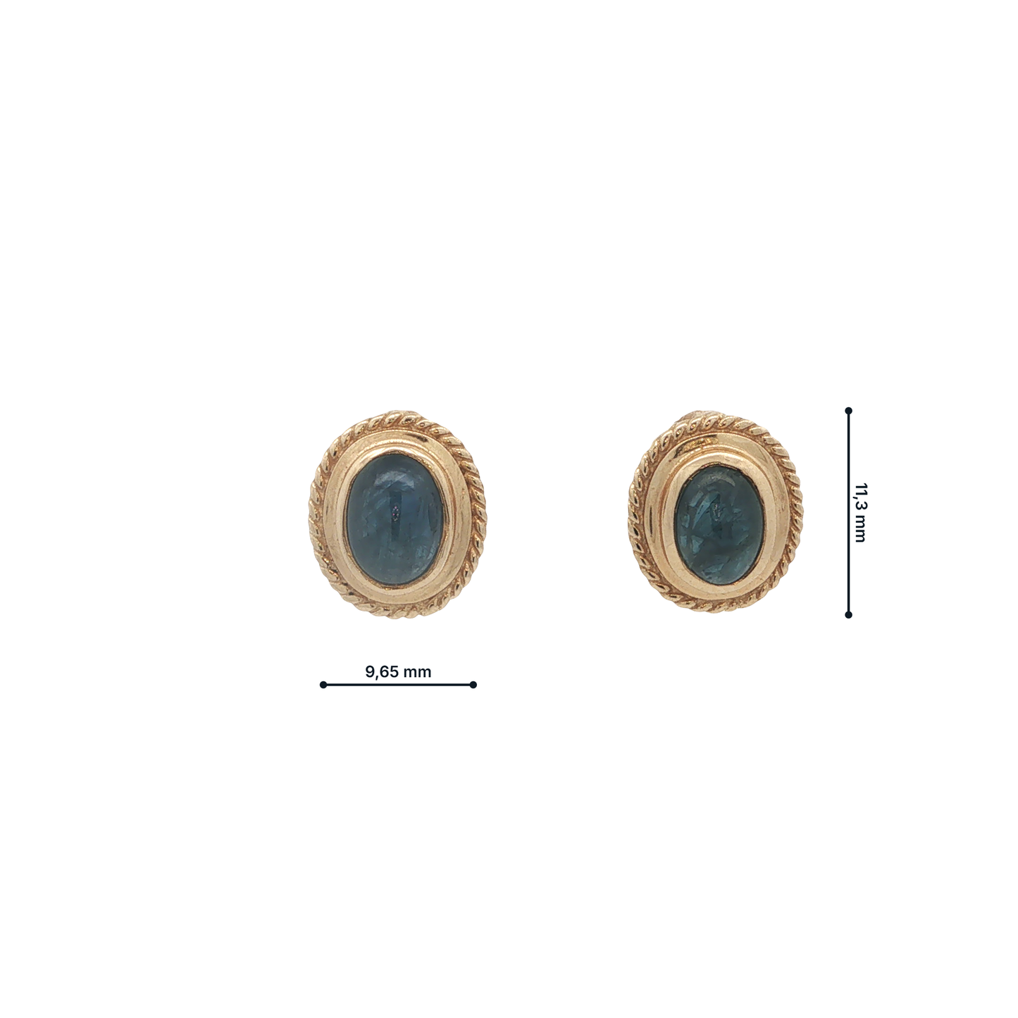 P. Ohrstecker Gelbgold 585 / 14 Karat L: 11,3 mm Nr. 6923