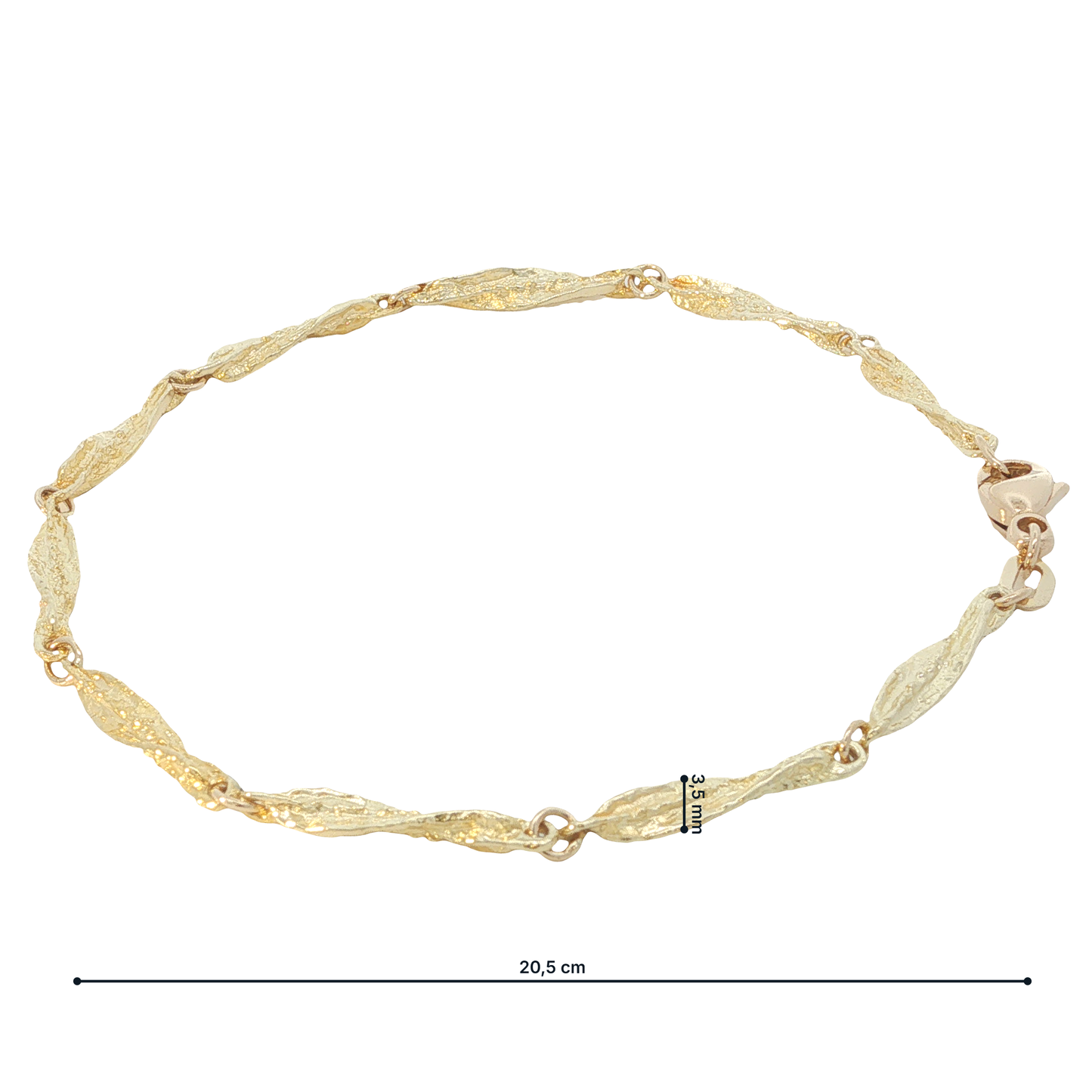 Armband Gelbgold 585 / 14 Karat L: 20,5 cm Nr. 7123