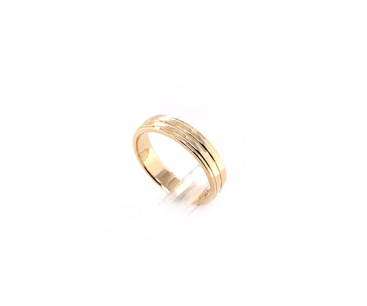 Ring Gold 585 , gemustert Gr. 62 Nr. 2341