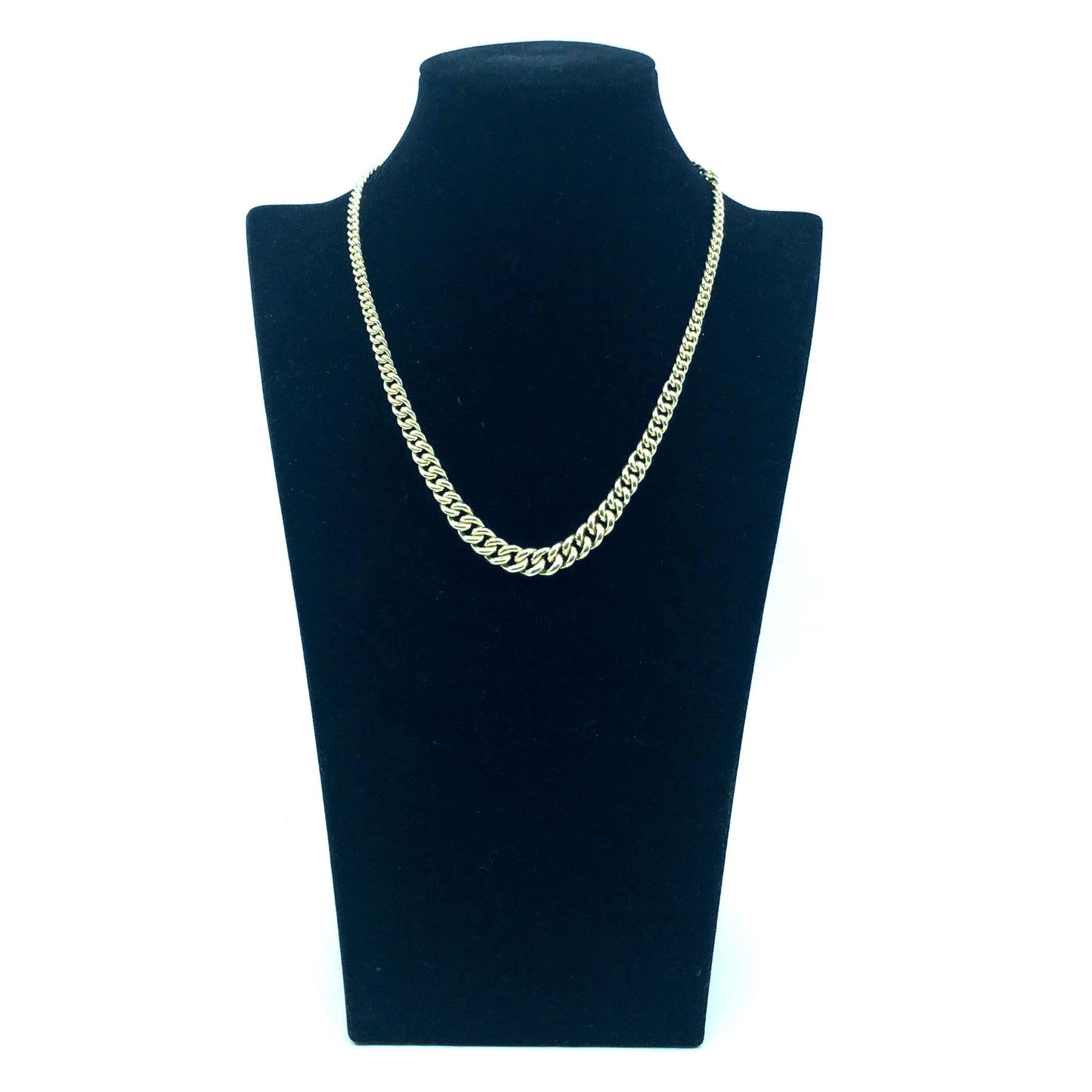 Halskette Collier Gold 585 / 14k, wird an der Vorderseite breiter