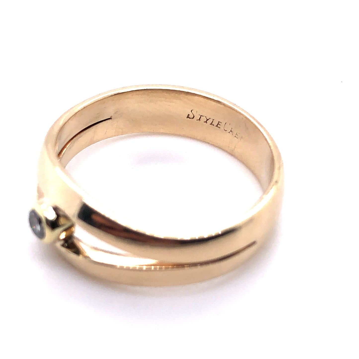 Ring Gelbgold 585 / 14 K mit Diamant Gr. 53 Nr. 1668