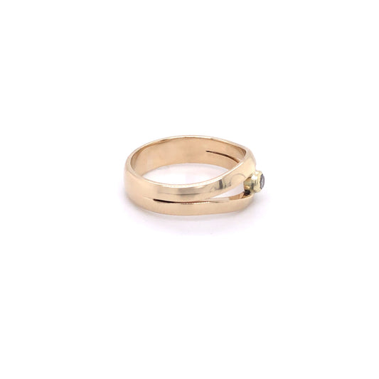 Ring Gelbgold 585 / 14 K mit Diamant Gr. 53 Nr. 1668