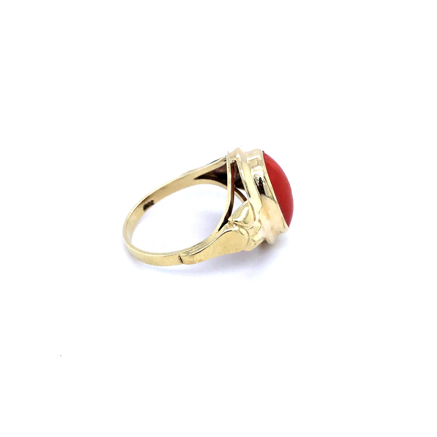 Ring Gold 333 / 8k mit rotem Farbstein