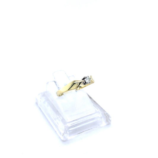 Ring Gold 585 / 14k Gr.51 , Solitär Diamantring Nr. 339