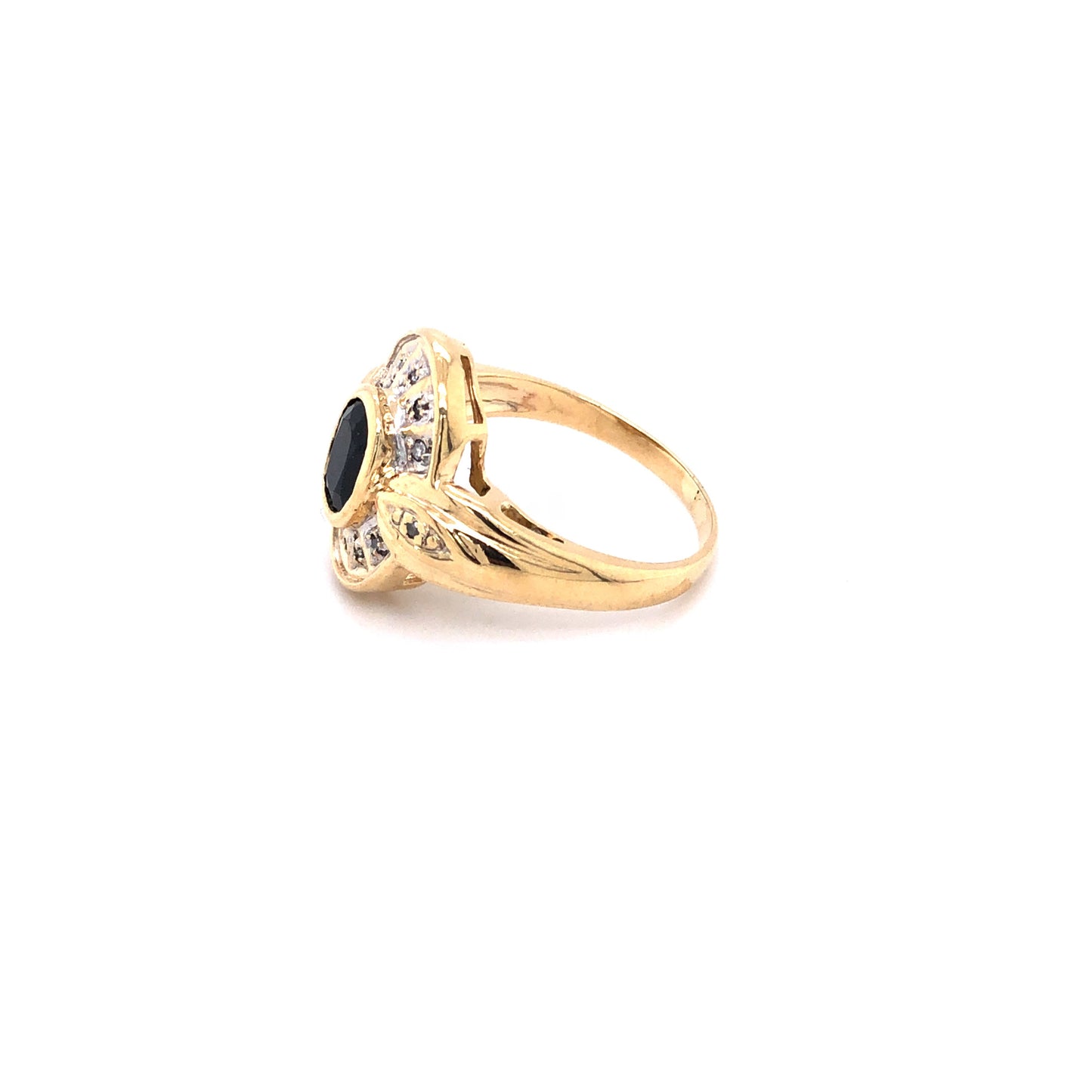 Ring Gold 333 / 8k , mit Diamanten und Saphir