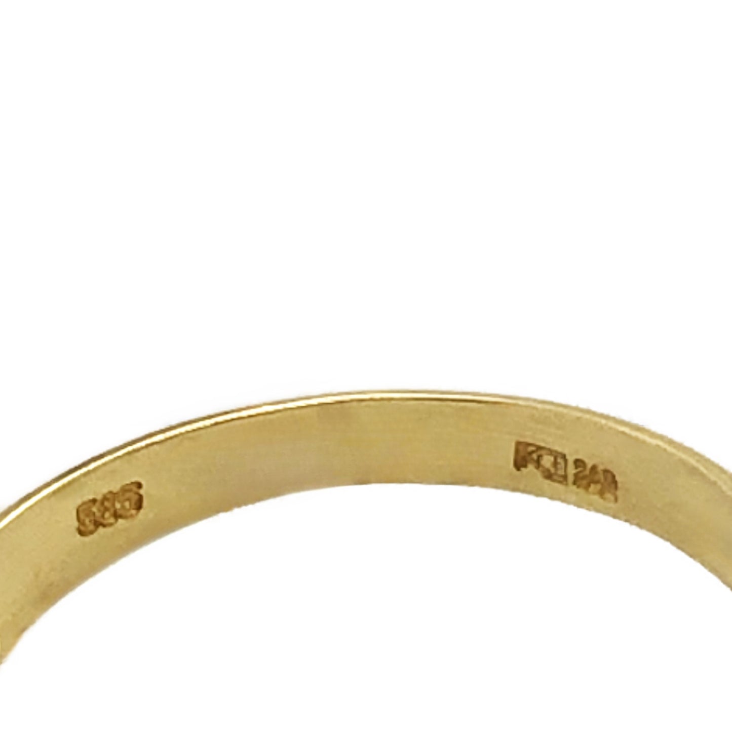 Ring Gold 585 / 14k , "Stern" mit Diamant für Mädchen