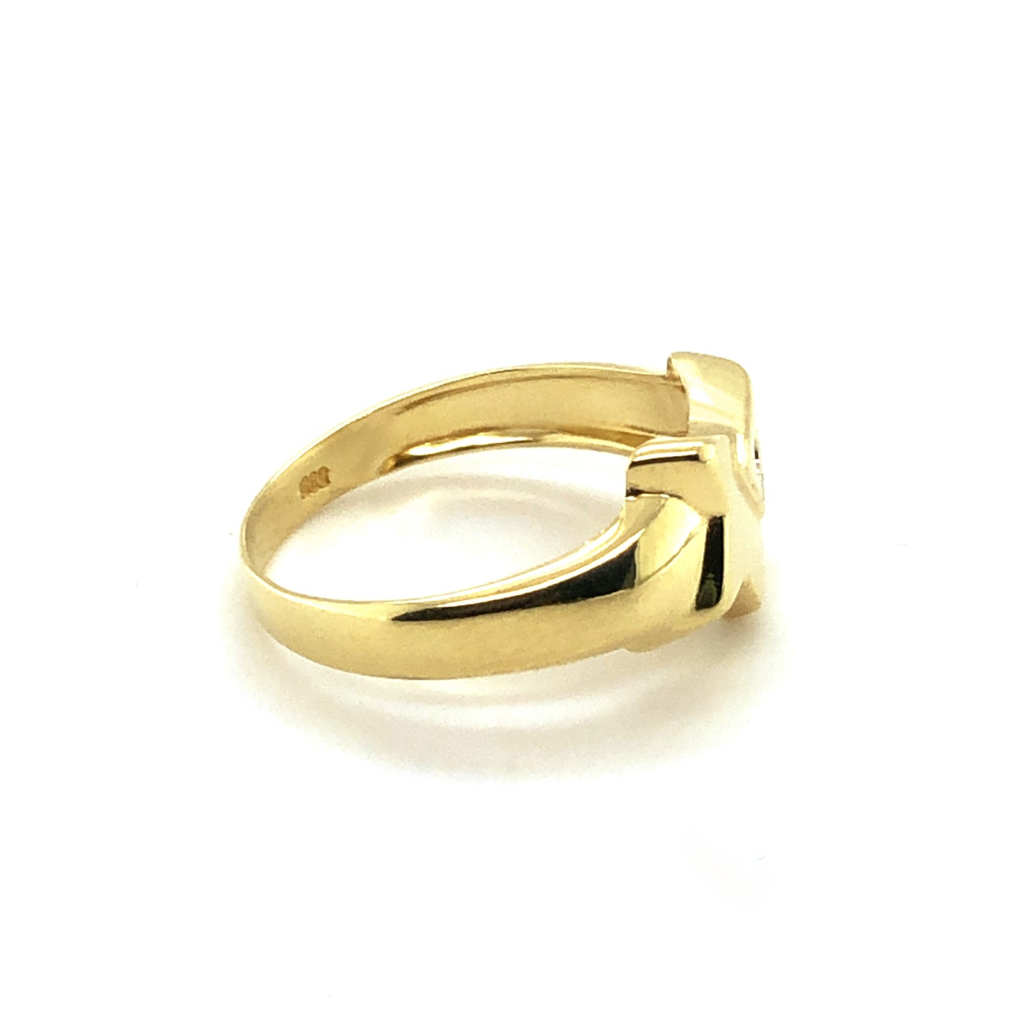 Ring Gold 585 / 14k , "Stern" mit Diamant für Mädchen