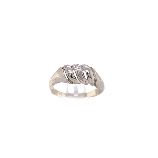 Ring Weißgold 585 / 14k Gr.55 , mit Diamanten besetzt Nr. 2151