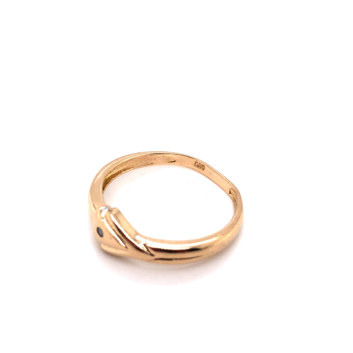 Ring Gold 585 / 14k Damenring mit Diamant Diamantring , Gr.59 Nr. 2976