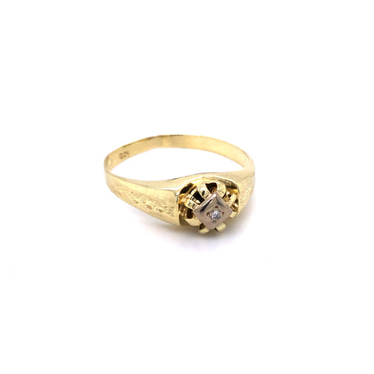 Ring Gold 585 / 14k Damenring mit Diamant Diamantring , Gr.62 Nr. 104