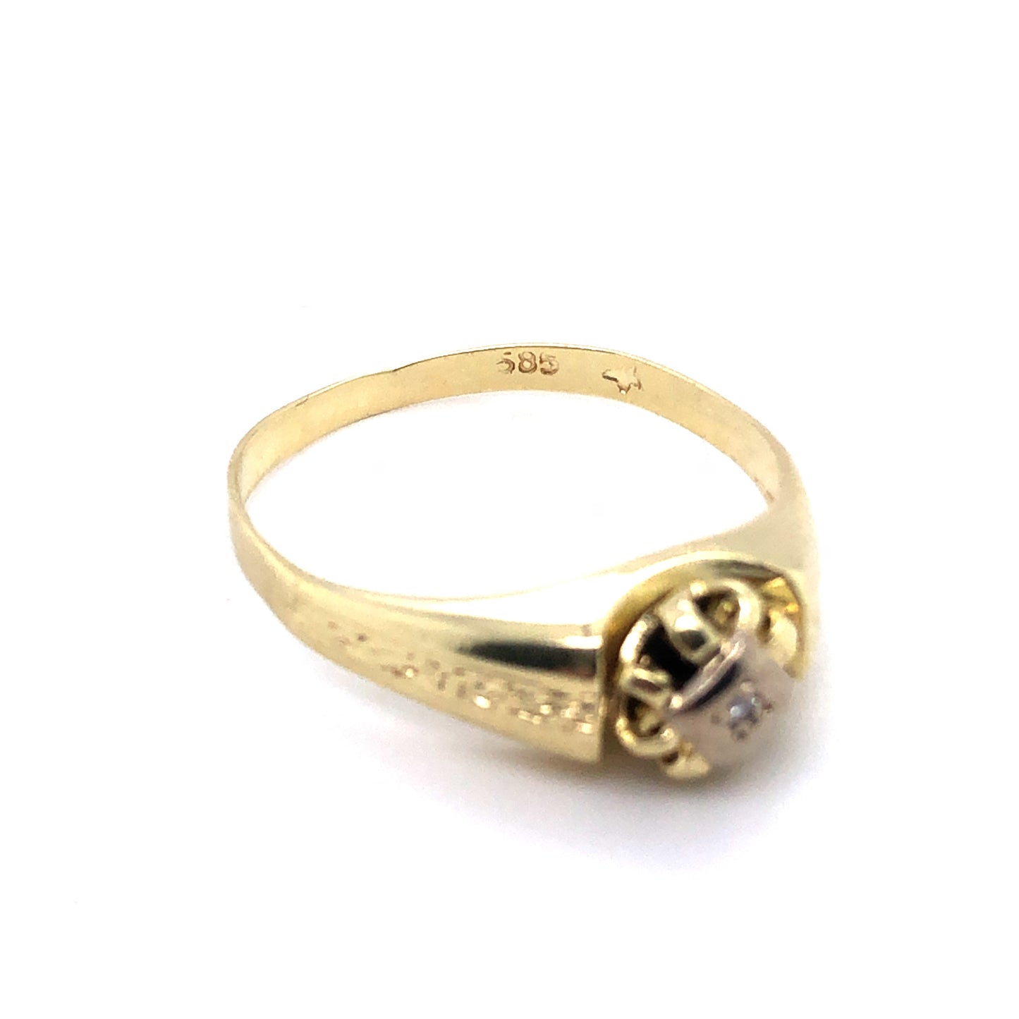 Ring Gold 585 / 14k Damenring mit Diamant Diamantring , Gr.62 Nr. 104